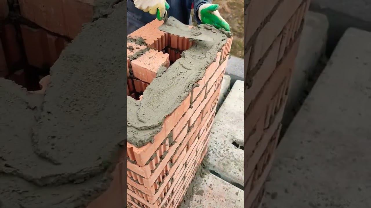 Кладка кирпича. Облицовка & черновой #construction #стройка #топ