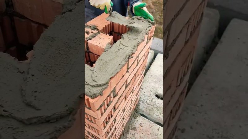 Кладка кирпича. Облицовка & черновой #construction #стройка #топ