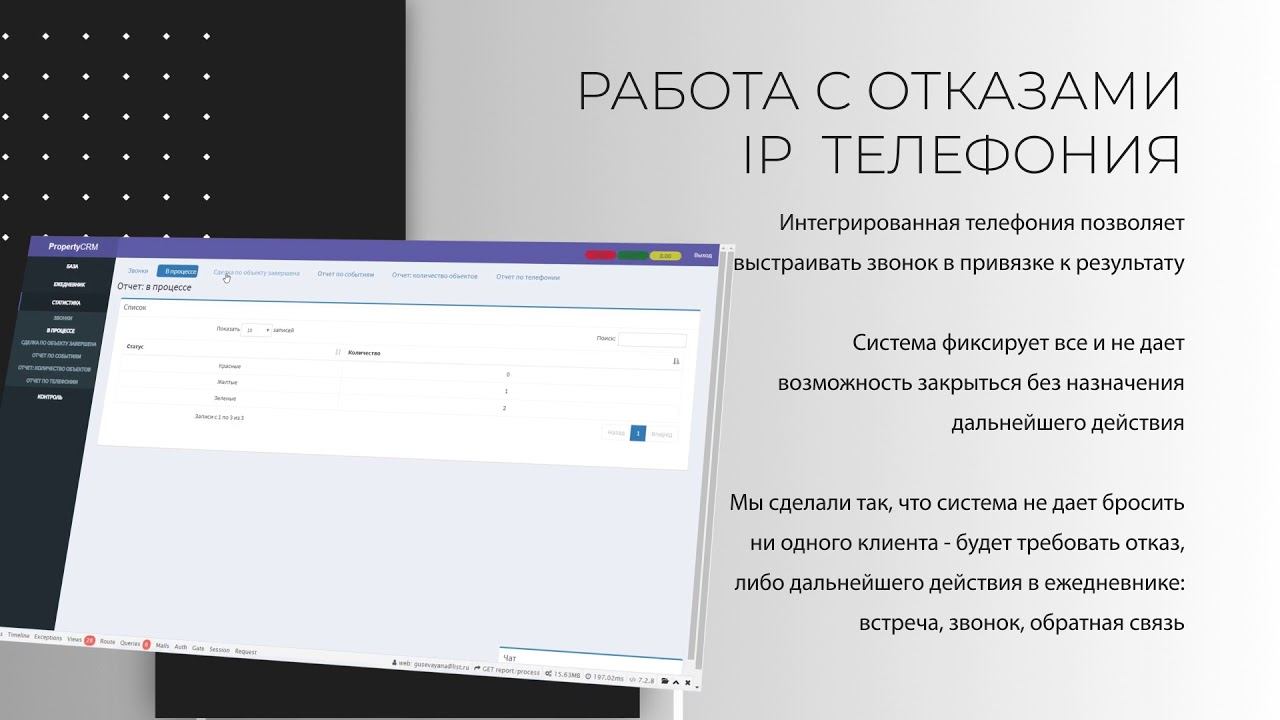 CRM AGENTTERRA: работа с отказами, IP телефония