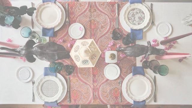 Яркая восточная сервировка французской посудой Gien в бутике Монпансье смотреть онлайн