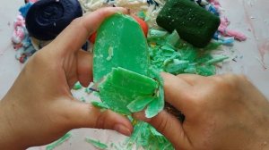 SOAP Cutting/ASMR /Режу крашеное мыло гуашью)