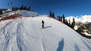 Архыз горнолыжный курорт. Спуск на лыжах. Часть 24