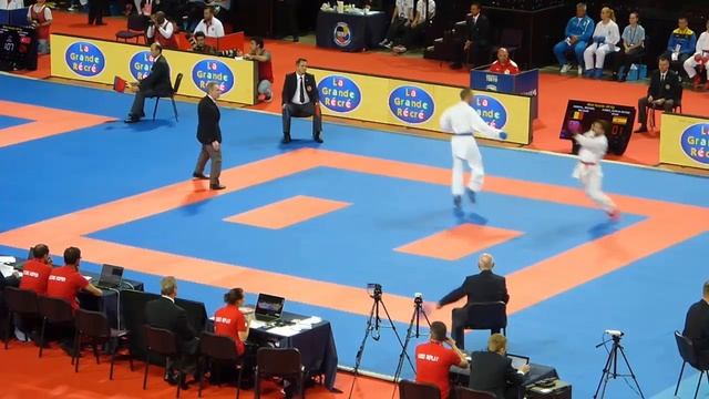 WKF 2016 kumite male -76 Kg elimination, GOMEZ ESP vs DASOUL BEL смотреть онлайн
