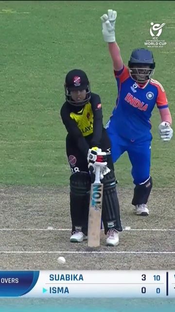 HAT-TRICK ALERT  Vaishnavi Sharma bags three in a row against Malaysia! #U19WorldCup #CricketShorts