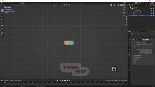 Blender tutorial Chain Modeling using Curve Modifier _ Curve Modifier _ Array Modifier