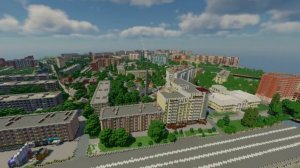 постройка города в minecraft.#10.дом и грузовой поезд