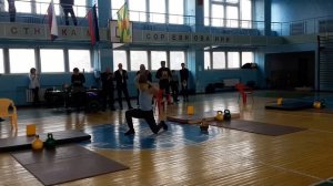 Чемпионат по гиревому спорту,  Докучаевк, Богдан Дрожжин- показательное выступление.