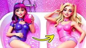 Е-Гёрл меняет свой стиль BRATZ на гламур BARBIE! Начинается вызов на преображение