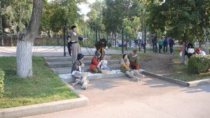 Самара • День города 2020. Уличный театр «Пластилиновый дождь» на променаде набережной.