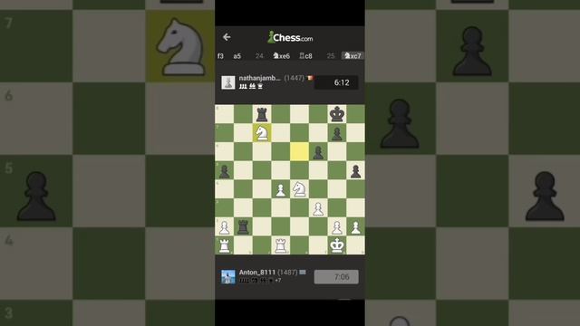 Игра ладьями не помогла сопернику. интересная партия с соперником из Бельгии. смотреть онлайн