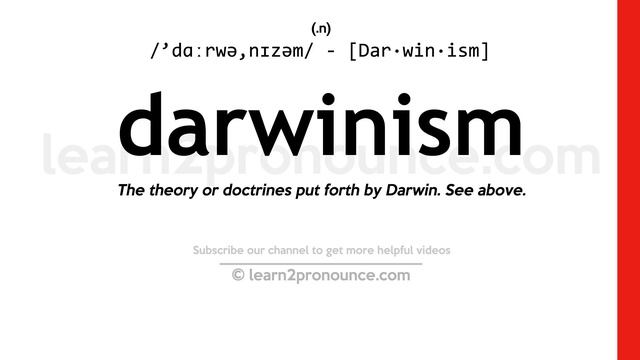 Pronunciation of Darwinism | Definition of Darwinism смотреть онлайн