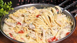 Вкуснейшие Макароны с Курицей и Грибами в Сливочном Соусе — Просто Тают во Рту!