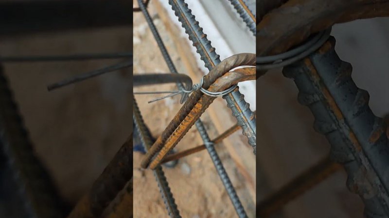 Вязка каркаса/ Строительство #tools #construction #строительство