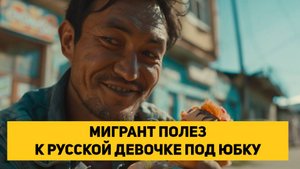 МИГРАНТ ПОЛЕЗ К РУССКОЙ ДЕВОЧКЕ ПОД ЮБКУ - АБХАЗ ВМЕШАЛСЯ И НАКАЗАЛ МИГРАНТА