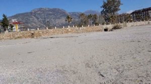 Турция. Алания. Кестель. Прогулка по пляжу в Кестеле. 18.02.2019. Солнечно.