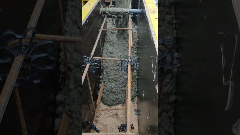 Бетонирование фундамента/ Строительство #construction #стройка #монолит