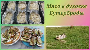 ВЛОГ ИЗ ДЕРЕВНИ.БУТЕРБРОДЫ И МЯСО В ДУХОВКЕ