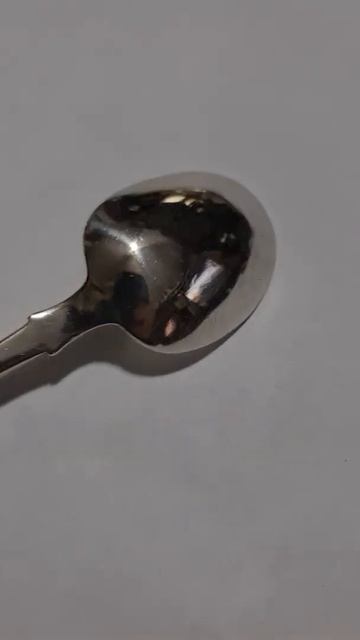 Серебряная ложка , царская Россия , 84 проба , 51 грамм , потёртая
