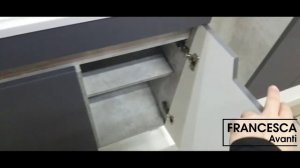 Тумба с раковиной Венеция Неаполь 100 напольная, графит софт