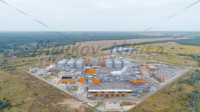 Kaluga, Russia. The territory of the industrial park Rosva. Biochemical production, Aerial View, Po смотреть онлайн