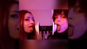ASMR Double Macro Ear Licking & Mouth Sounds with Elsa & Yori, Pt. 6