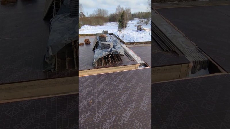 Опалубка под плиту перекрытия #construction #diy #стройка