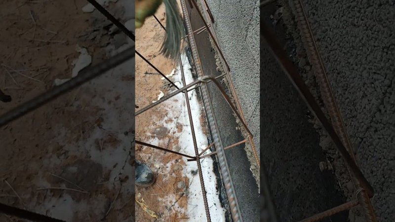 Вязка каркаса из арматуры/ Стройка #construction #diy #tools