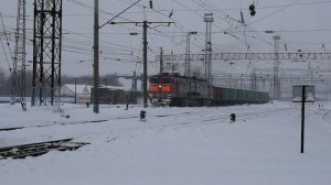 Тепловоз 2ТЭ10М-2094. Манёвры и отправление на Бийск.