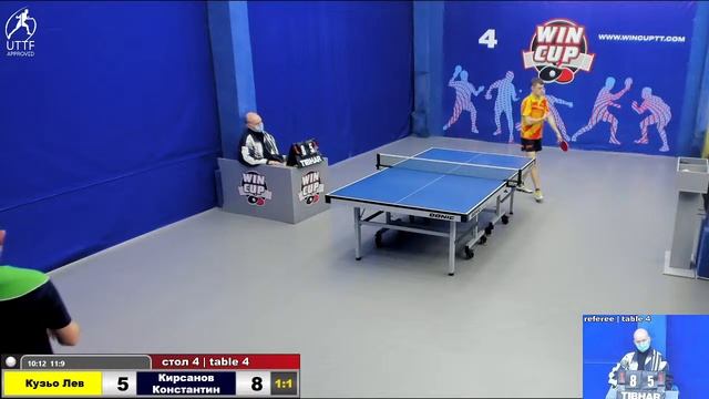16:00 Кузьо Лев 2-3 Кирсанов Константин стол 4 ЮГ-3 03.01.22 смотреть онлайн