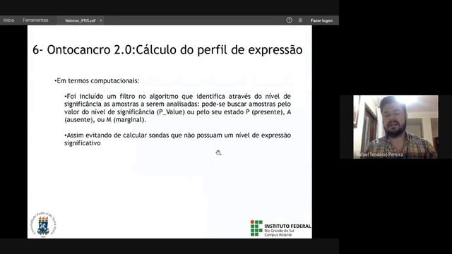 Palestra 7 - Prof. Dr. Rafael Teodósio Pereira (CTISM/UFSM) – Bioinformática