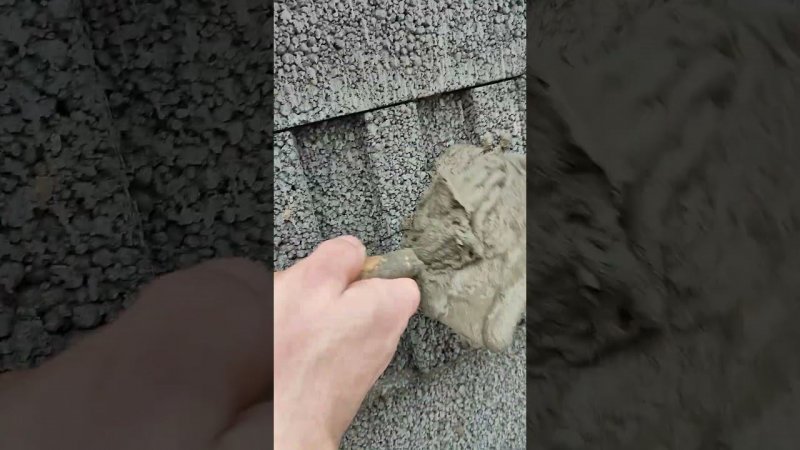 Заделка паза в блоке/Строительство #стройка #diy #construction