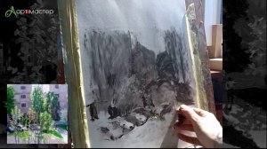 Методы системы Чистяков | Как нарисовать городской пейзаж углем