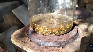 Золото из микросхем 140УД и подобных 620 штук. Хороший результат