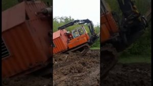 трелевочник (АПС) и грязь #работа #вахта
