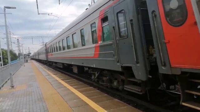 Премьера поездов ко дню работника РЖД! На ст. Рабочий Городок и ст. Проспект Октября. смотреть онлайн