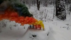 Цветной дым голубой, зелёный, оранжевый, красный, жёлтый, арт. MA0509/mix