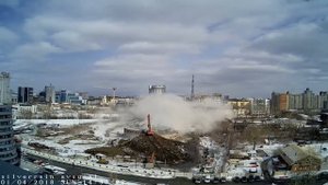 Снос остатков башни в Екатеринбурге 01 04 2018 г