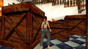 Tomb Raider 1996 [PS1] # Lara's Home (Дом Лары тренировочный уровень)