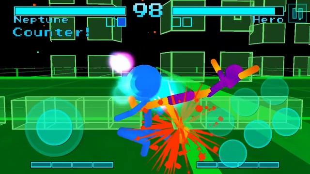 Neptune vs Hero in Stickman neon fighting game смотреть онлайн