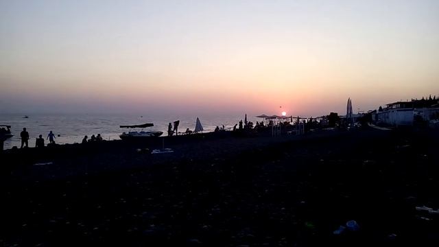 Пляж Имеретинский.Закат. Адлер. смотреть онлайн