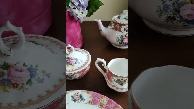 Royal Albert tea set Lady Carlyle. Сервиз Роял Альберт "Леди Карлайл". смотреть онлайн
