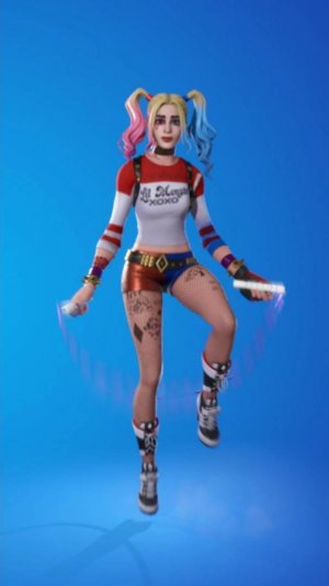 Fortnite Emote Jump Rope Jig Прыжки со скакалкой Harley Quinn #Shorts