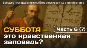 Нравственная ли заповедь о субботе? Большое исследование о субботе 6 часть
