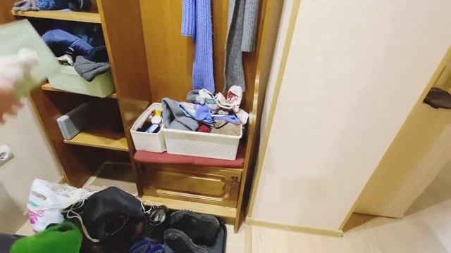 УБОРКА В ШКАФУ в Прихожей/ Сходила на курс "Сама себе Визажист" / готовлю ужин / мотивация на уборк