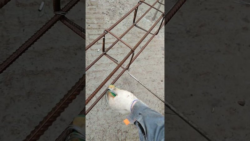 Вязка каркаса/Лайфхак строительство #construction #строительство #diy