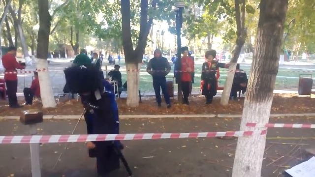 Казачата нашего техникума на соревнованиях по рубке шашкой. смотреть онлайн