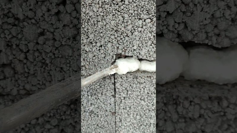 Монтажная пена & Отверстие #construction #tools #diy