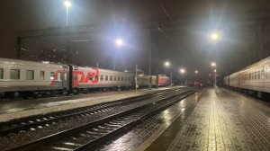 ,,Ночная Съёмка’’Прибытие Электровоза ЭП1-079 с поездом №14 Имеретинский курорт-Саратов