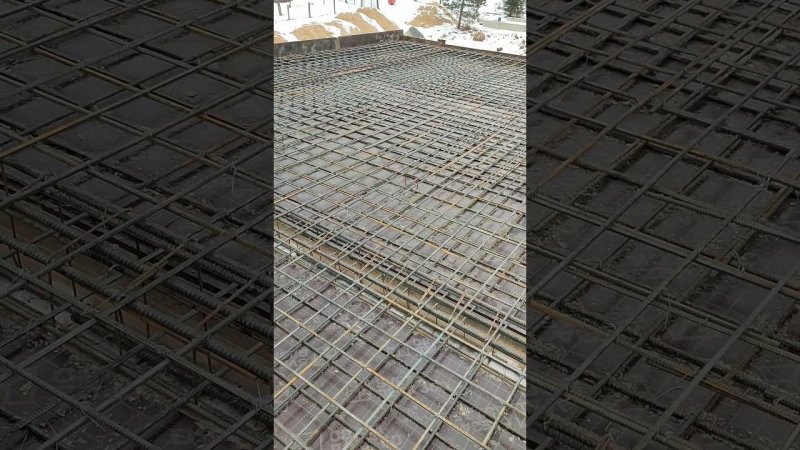 Вязка каркаса перекрытия/Стройка #строительство #diy #construction