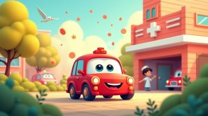 Маленькая машинка едет в больницу